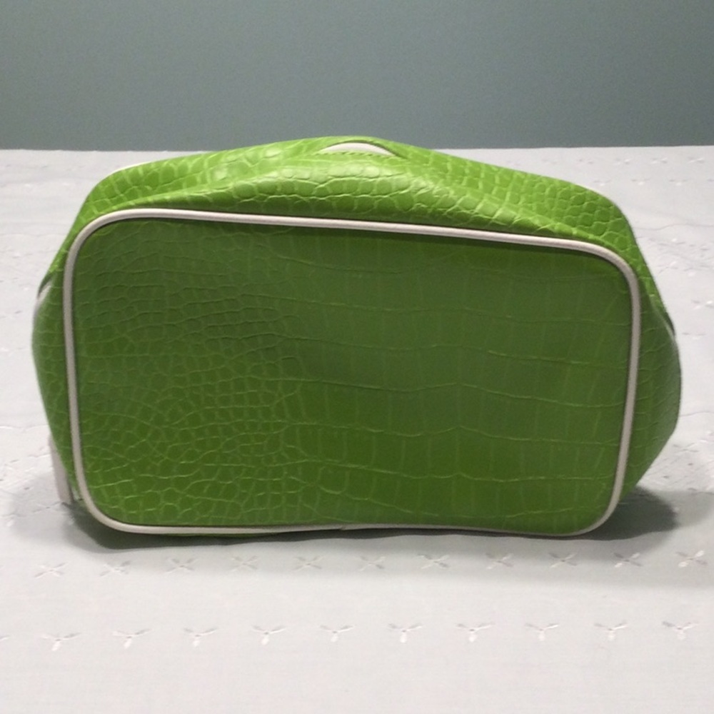 Lancôme Cosmetic Bag Lime Faux Croc Look​